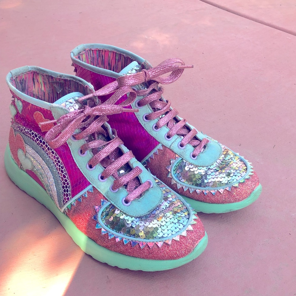 Pink Punk Rock/Pastel/Cake Designer Tennis Shoes